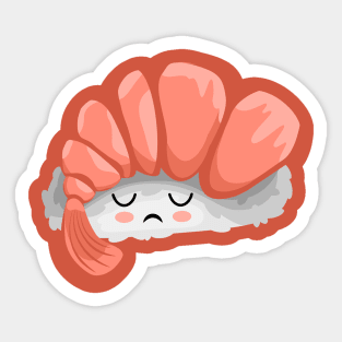 Sad kawaii sushi Sticker